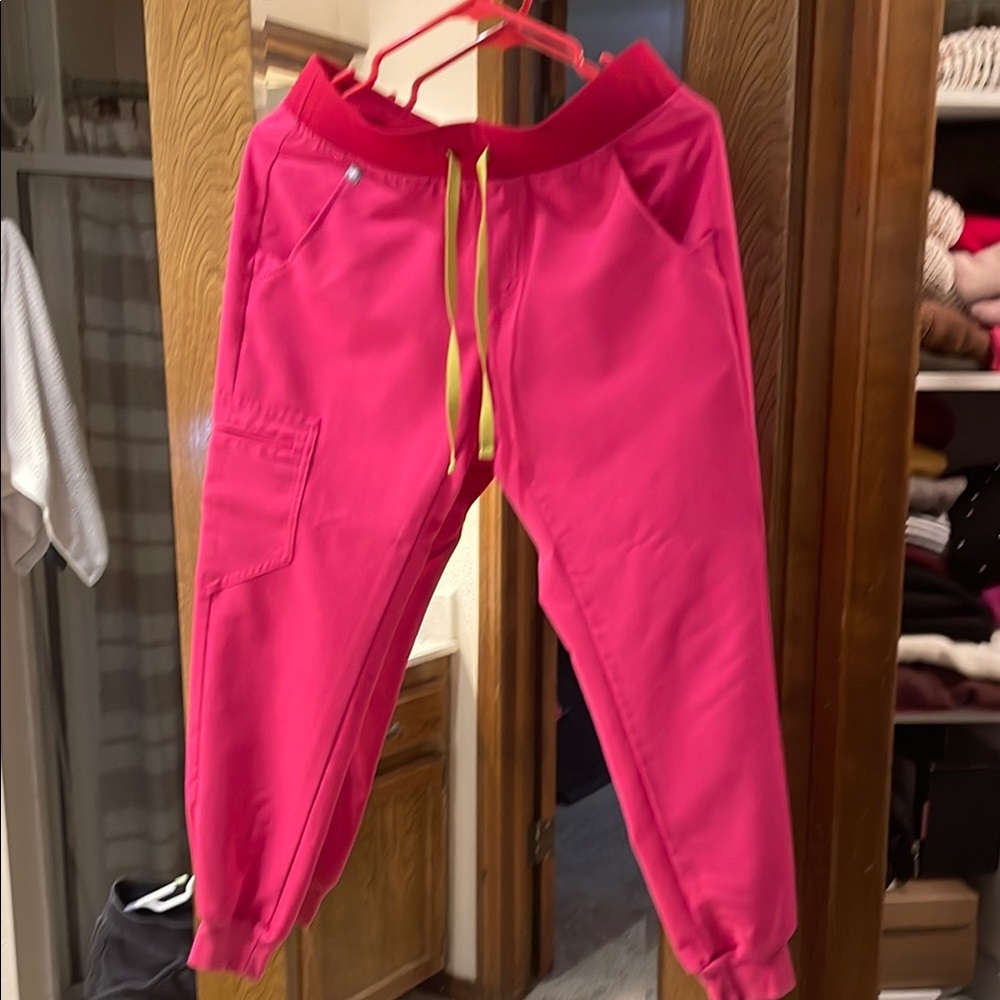 Figs Pink Track Pants Soft Jogger Style